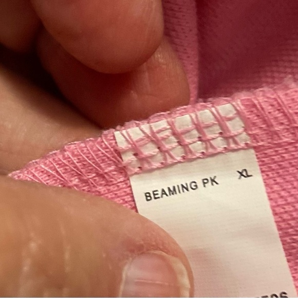 Men’s XL short sleeve polo Croft Barrow pink , easy care, pocket NWOT - Picture 4 of 7